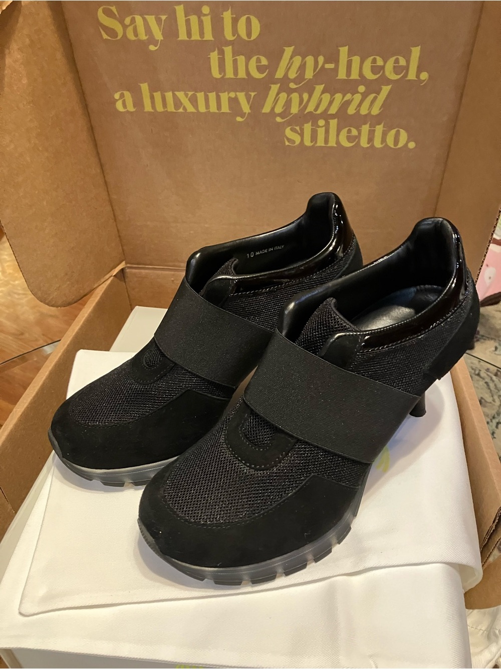 SNEEX THE ICON BLACK/BLACK PATENT SZ 10
